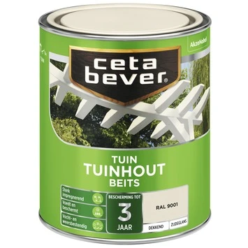 CetaBever Tuinhoutbeits Dekkend RAL 9001 Zijdeglans 750 Ml 2 CetaBever Tuinhoutbeits Dekkend RAL 9001 Zijdeglans 750 Ml - Image 2