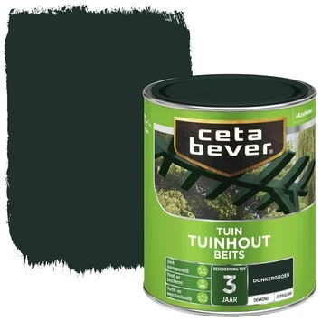 CetaBever Tuinhoutbeits Dekkend Donkergroen Zijdeglans 750 Ml 1 CetaBever Tuinhoutbeits Dekkend Donkergroen Zijdeglans 750 Ml