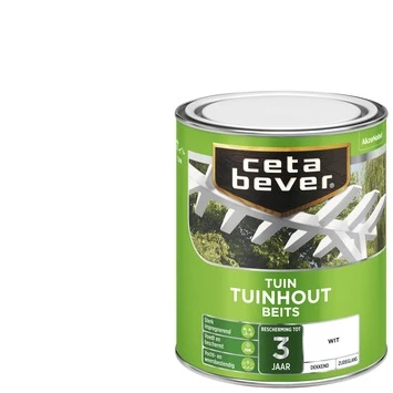CetaBever Tuinhoutbeits Dekkend Wit Zijdeglans 750 Ml 2 CetaBever Tuinhoutbeits Dekkend Wit Zijdeglans 750 Ml - Image 2