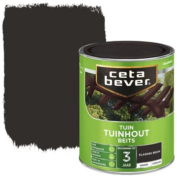 CetaBever Tuinhoutbeits Dekkend Klassiek Bruin Zijdeglans 750 Ml 1 CetaBever Tuinhoutbeits Dekkend Klassiek Bruin Zijdeglans 750 Ml