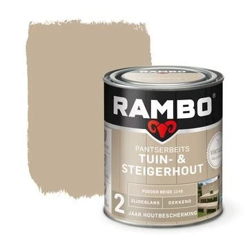 Rambo Vintage Pantserbeits Tuin- En Steigerhout Dekkend Poeder Beige Zijdeglans 750 Ml 1 Rambo Vintage Pantserbeits Tuin- En Steigerhout Dekkend Poeder Beige Zijdeglans 750 Ml