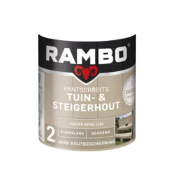 Rambo Vintage Pantserbeits Tuin- En Steigerhout Dekkend Poeder Beige Zijdeglans 750 Ml 7 Rambo Vintage Pantserbeits Tuin- En Steigerhout Dekkend Poeder Beige Zijdeglans 750 Ml -Tuingereedschap Verkoop 123 1512