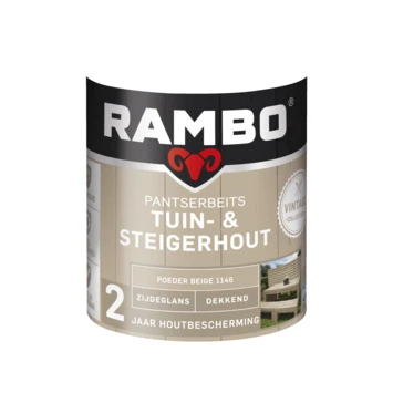 Rambo Vintage Pantserbeits Tuin- En Steigerhout Dekkend Poeder Beige Zijdeglans 750 Ml 4 Rambo Vintage Pantserbeits Tuin- En Steigerhout Dekkend Poeder Beige Zijdeglans 750 Ml - Image 4