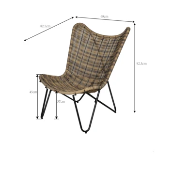 Vlinderstoel Belize Zwartbruin 2 Vlinderstoel Belize Zwartbruin - Image 2