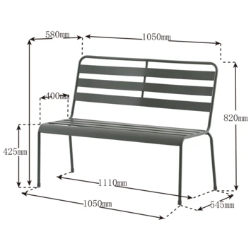 Tuinbank Digne Legergroen 2 Tuinbank Digne Legergroen - Image 2