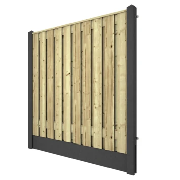 Houtbetonschutting Antraciet Grenen Per Meter 6 Houtbetonschutting Antraciet Grenen Per Meter - Image 6