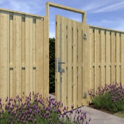 Poortpakket Grenen Hout Op Metalen Frame -Tuingereedschap Verkoop 123 2363