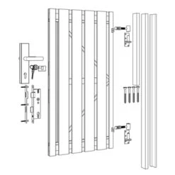 Poortpakket Grenen Hout Op Metalen Frame -Tuingereedschap Verkoop 123 2364