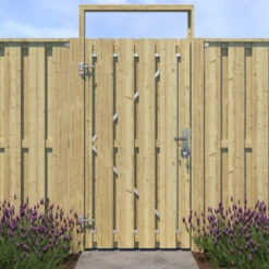 Poortpakket Grenen Hout Op Metalen Frame -Tuingereedschap Verkoop 123 2365